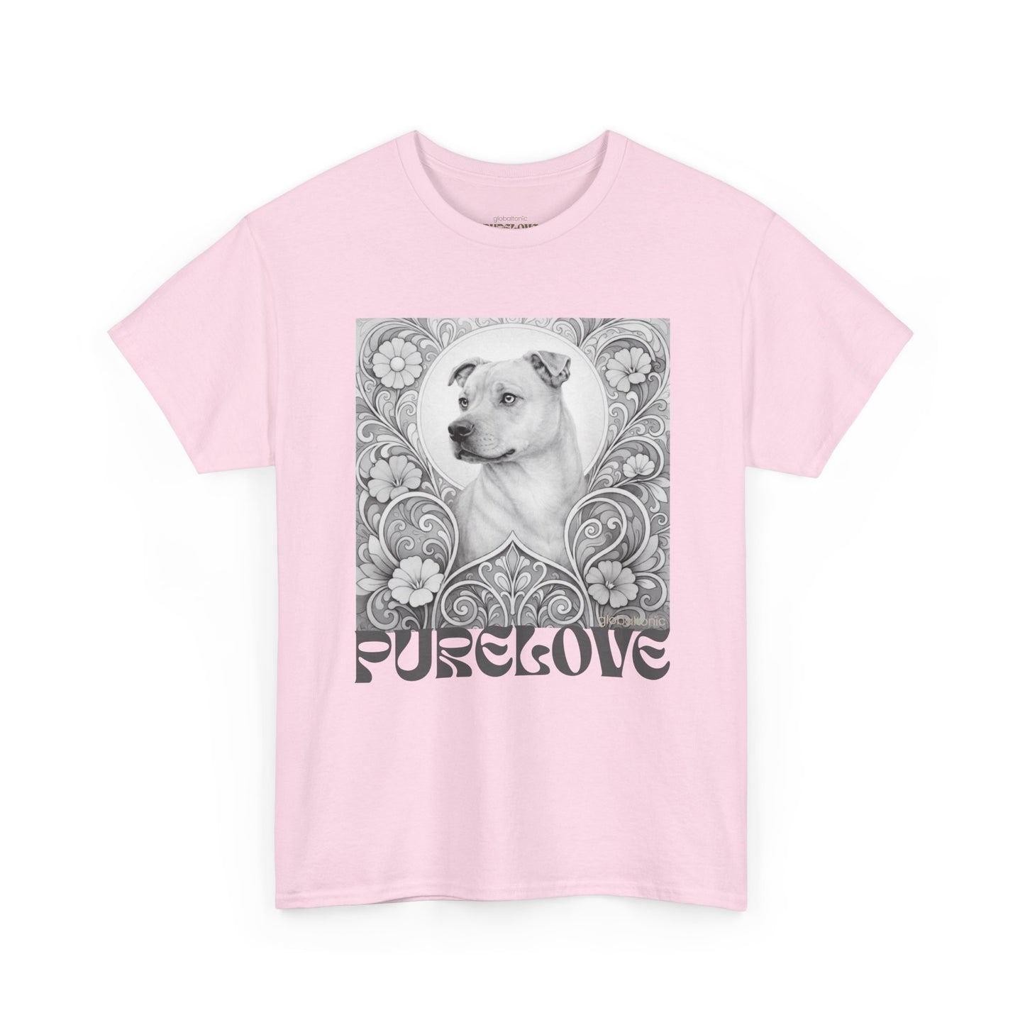 Staffy Tan Vintage Graphic T-Shirt – Unisex Cotton Tee for Dog Lovers (Black & White)