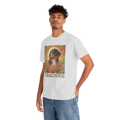 Dachshund Merle Wirehaired Vintage Unisex Cotton Tee for Dog Lovers