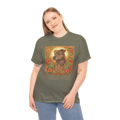 Staffy Brown Brindle Vintage Graphic T-Shirt – Unisex Cotton Tee for Dog Lovers