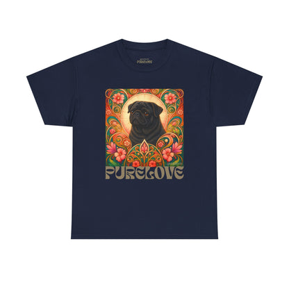 Pug Black Vintage Graphic T-Shirt – Unisex Cotton Tee for Dog Lovers