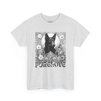 Kelpie Black Vintage Unisex Cotton Tee for Dog Lovers (Black & White)