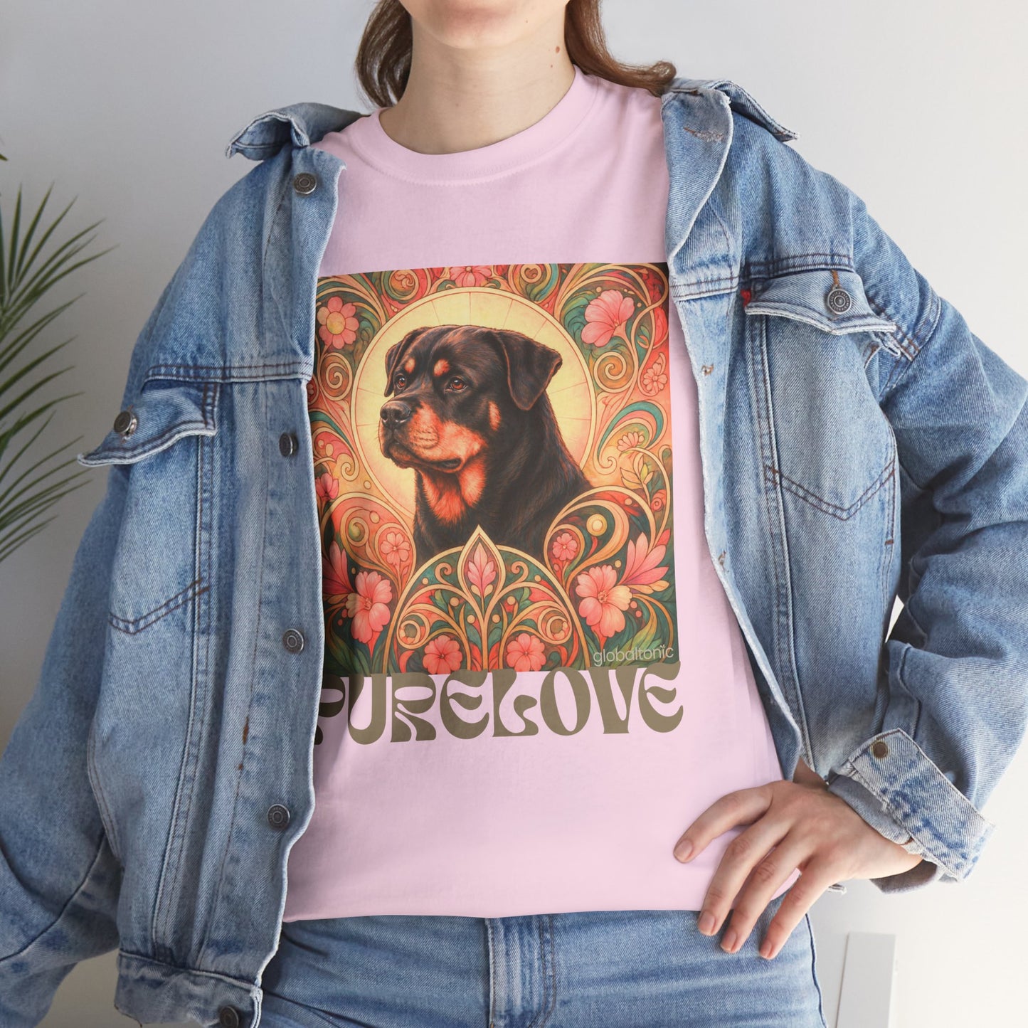 Rottweiler Buddha Vintage Graphic T-Shirt – Unisex Cotton Tee for Dog Lovers