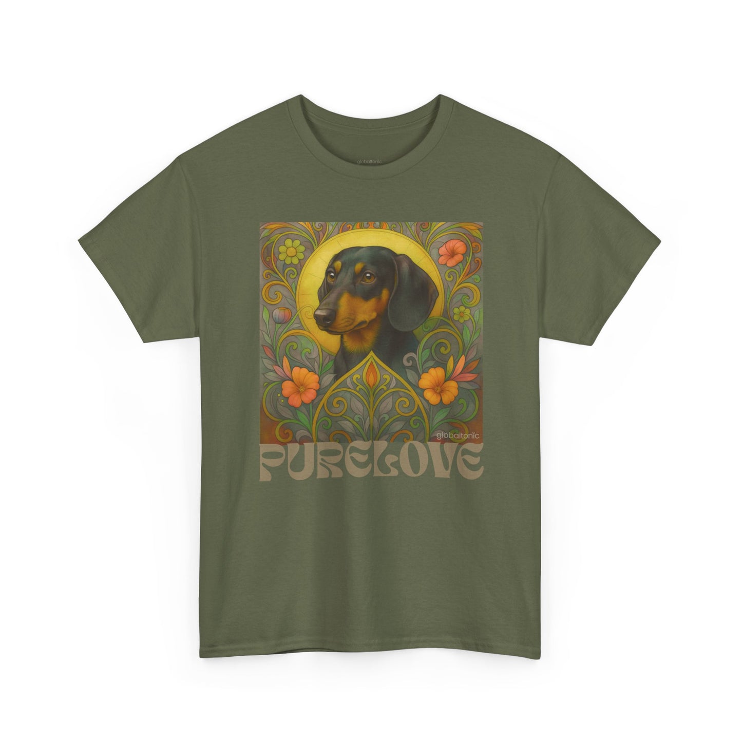 Dachshund Black Tan Shorthair Vintage Graphic T-shirt - Unisex Cotton Tee for Dog Lovers