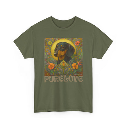 Dachshund Black Tan Shorthair Vintage Graphic T-shirt - Unisex Cotton Tee for Dog Lovers