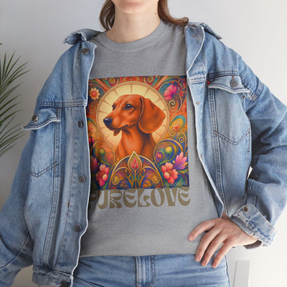 Dachshund Tan Vintage Graphic T-Shirt – Unisex Cotton Tee for Dog Lovers