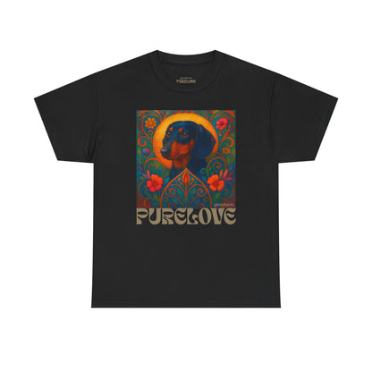 Dachshund Black Tan Shorthair Vintage Graphic T-shirt - Unisex Cotton Tee for Dog Lovers