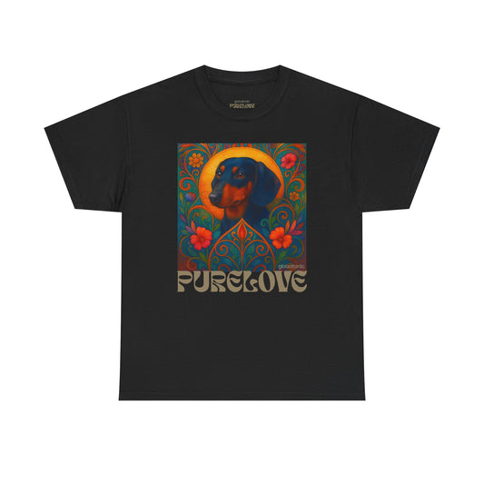 Dachshund Black Tan Shorthair Vintage Graphic T-shirt - Unisex Cotton Tee for Dog Lovers