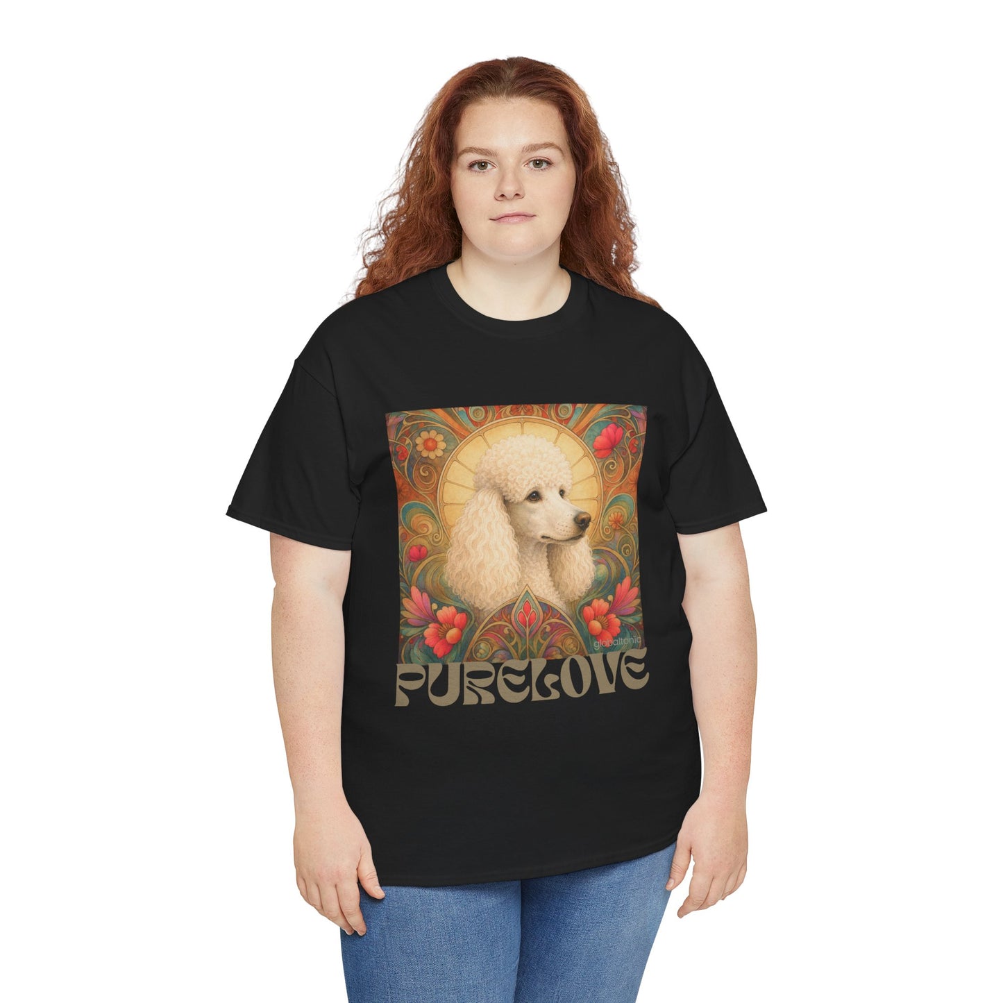 White Poodle Vintage Graphic T-Shirt – Unisex Cotton Tee for Dog Lovers