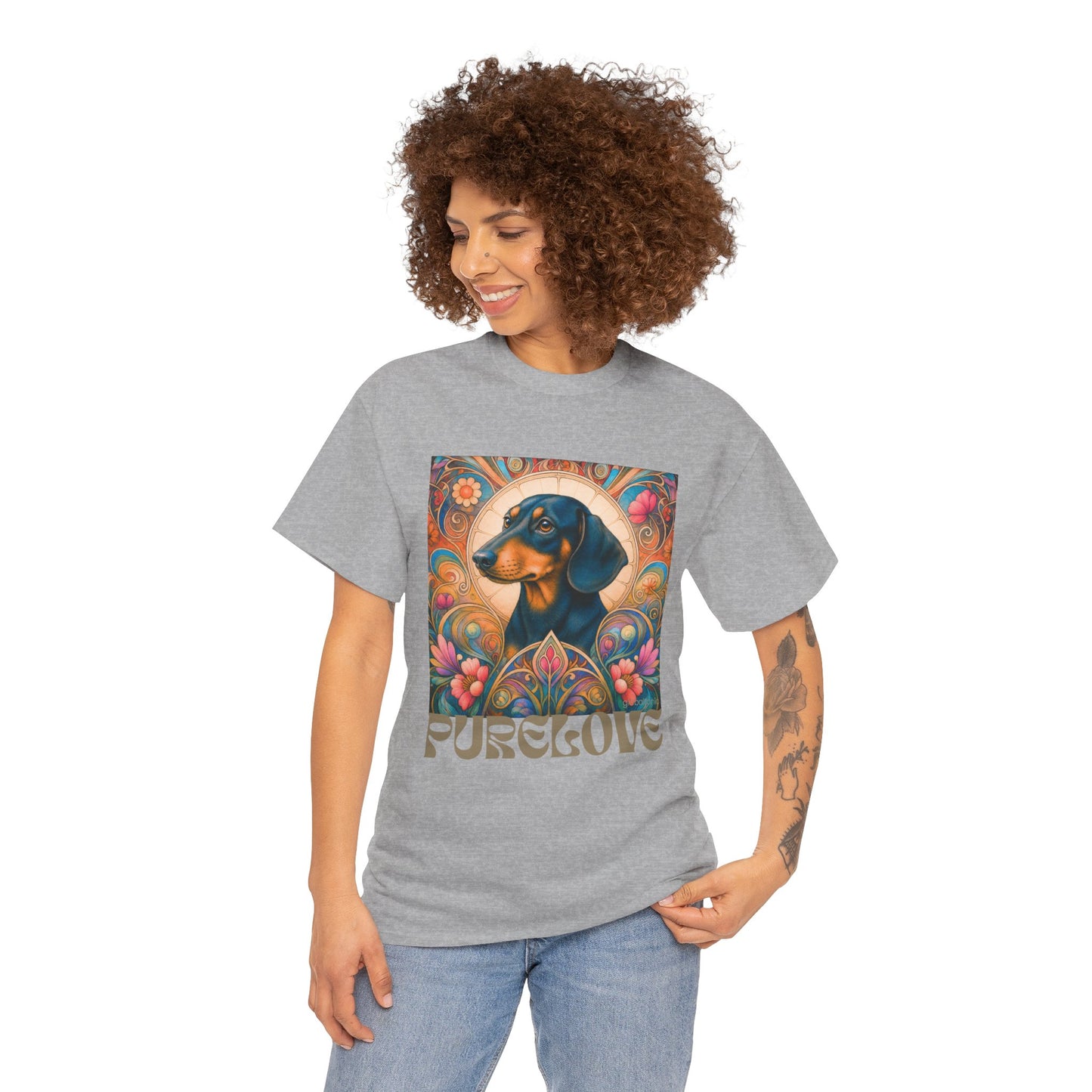 Dachshund Black Tan Vintage Graphic T-Shirt – Unisex Cotton Tee for Dog Lovers