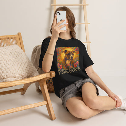 Staffy (Coco) Bull Terrier Vintage Unisex Cotton Tee for Dog Lovers