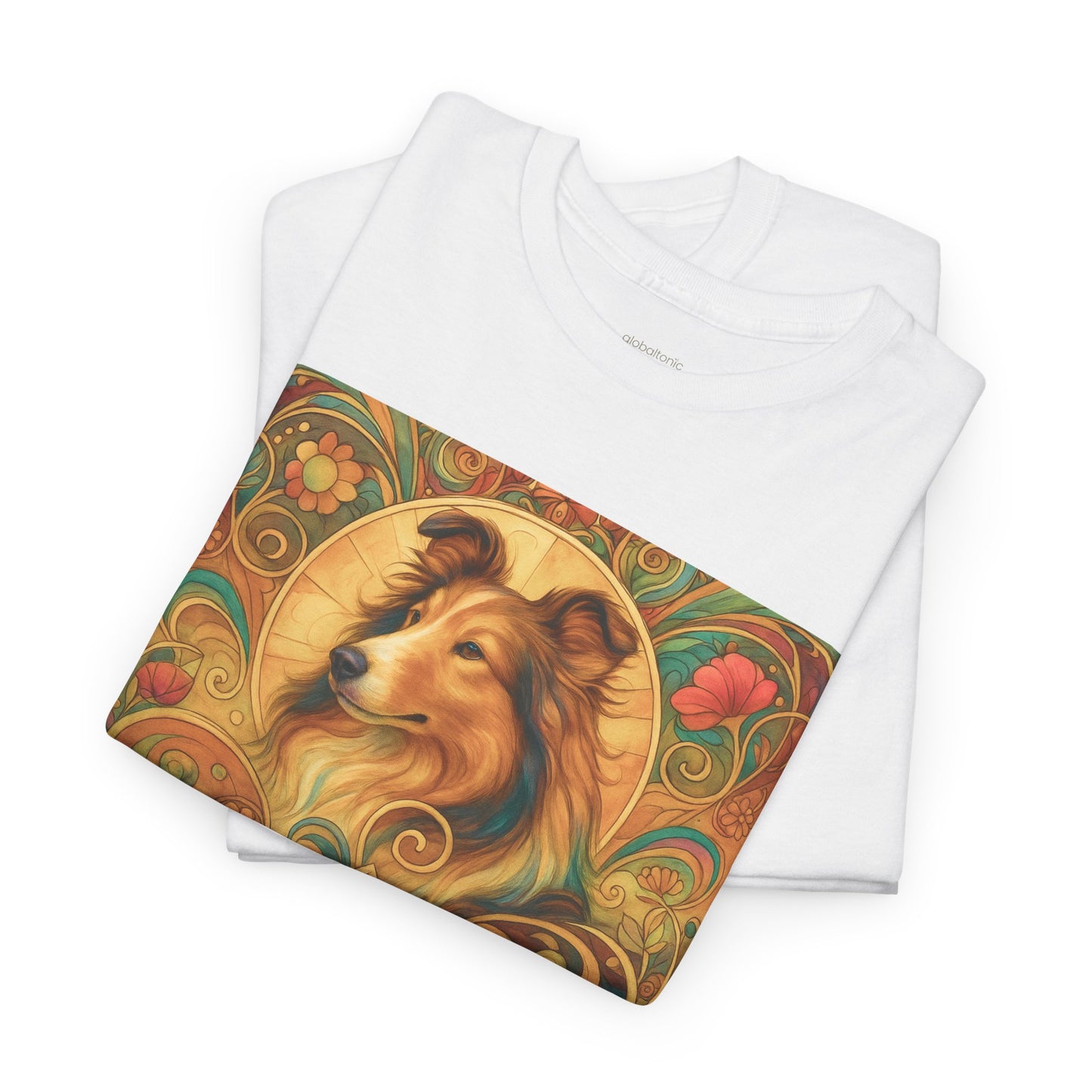Collie Vintage Graphic T-shirt - Unisex Cotton Tee for Dog Lovers