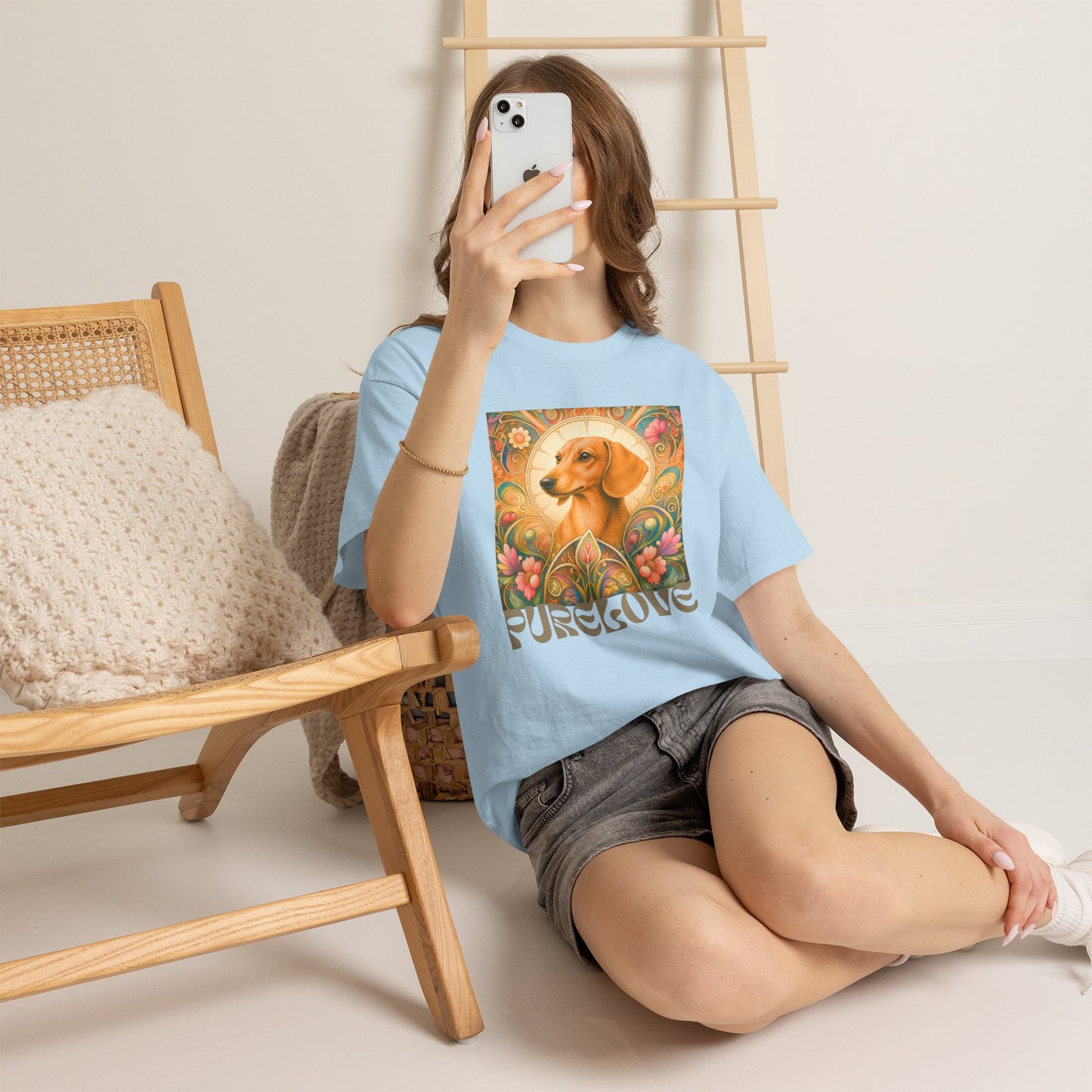 Dachshund Tan Vintage Graphic T-Shirt – Unisex Cotton Tee for Dog Lovers