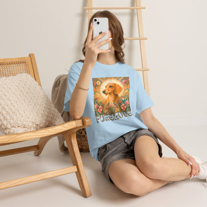 Dachshund Tan Vintage Graphic T-Shirt – Unisex Cotton Tee for Dog Lovers