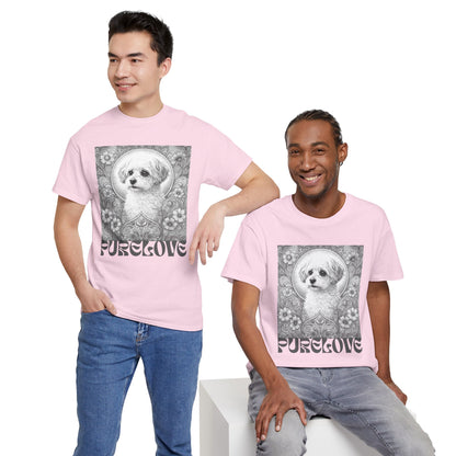 Foxypoo (Foodle) Vintage Graphic T-Shirt – Unisex Cotton Tee for Dog Lovers (Black & White)