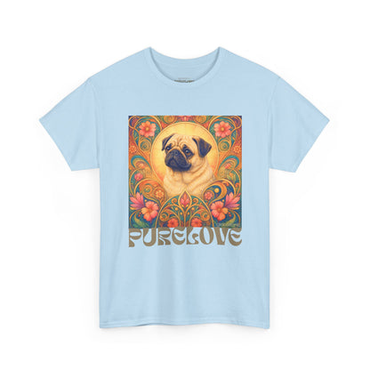 Pug Tan Vintage Graphic T-Shirt – Unisex Cotton Tee for Dog Lovers