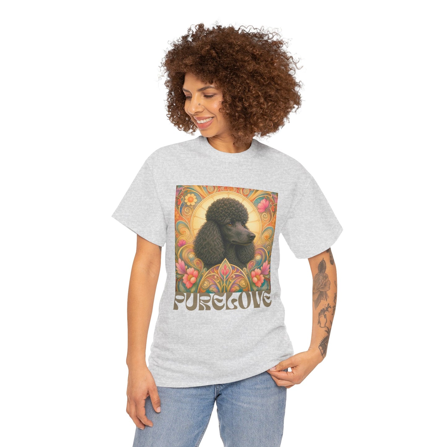 Poodle Black Vintage Graphic T-Shirt – Unisex Cotton Tee for Dog Lovers