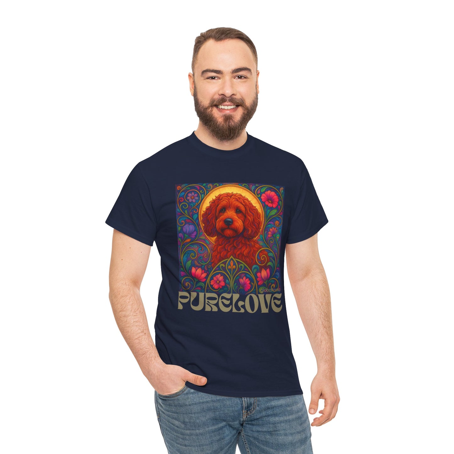 Red Cockapoo (Spoodle) Vintage Graphic T-Shirt – Unisex Cotton Tee for Dog Lovers