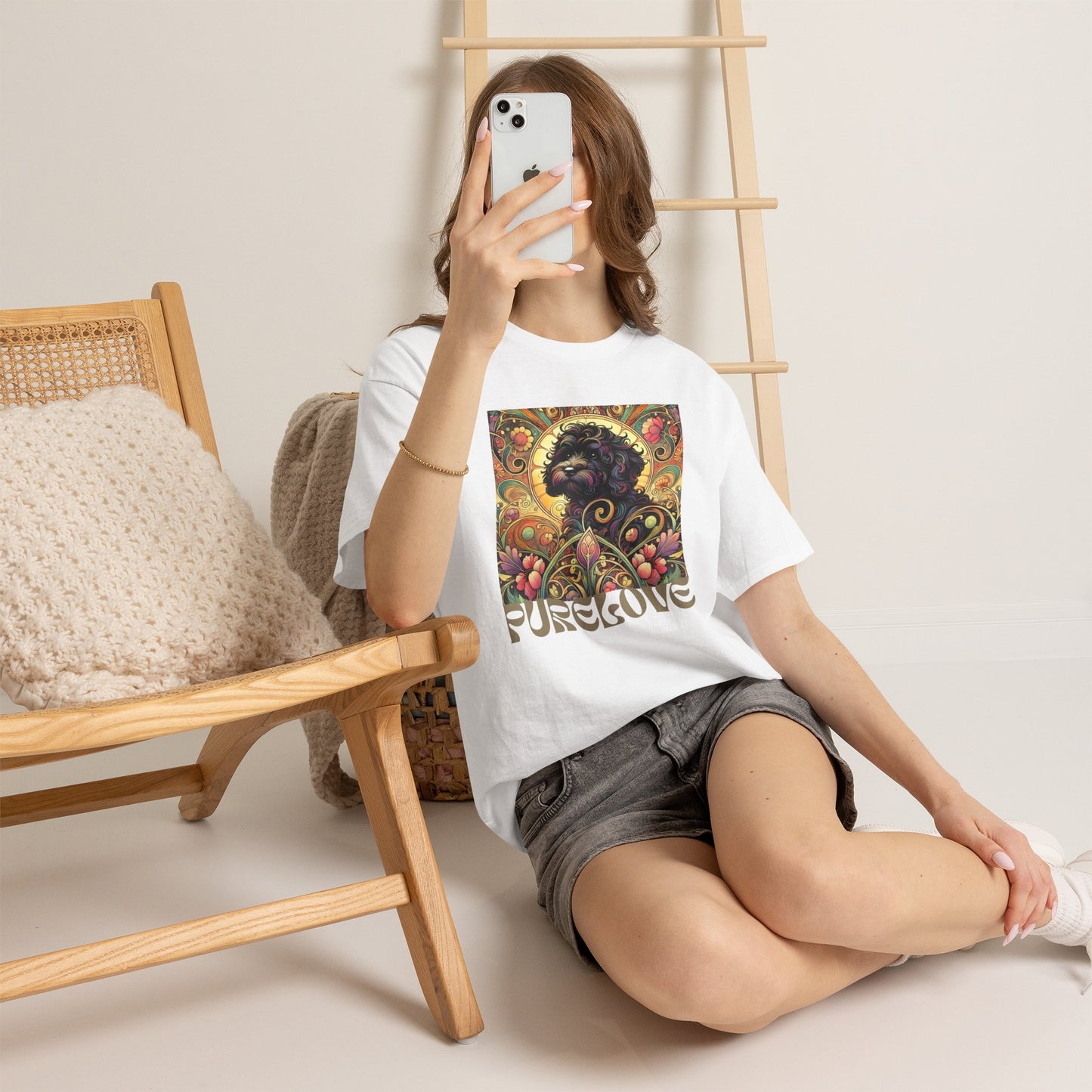 Black Cavapoo (Cavoodle) Vintage Graphic T-Shirt – Unisex Cotton Tee for Dog Lovers