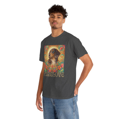 Dachshund Merle Wirehaired Vintage Unisex Cotton Tee for Dog Lovers