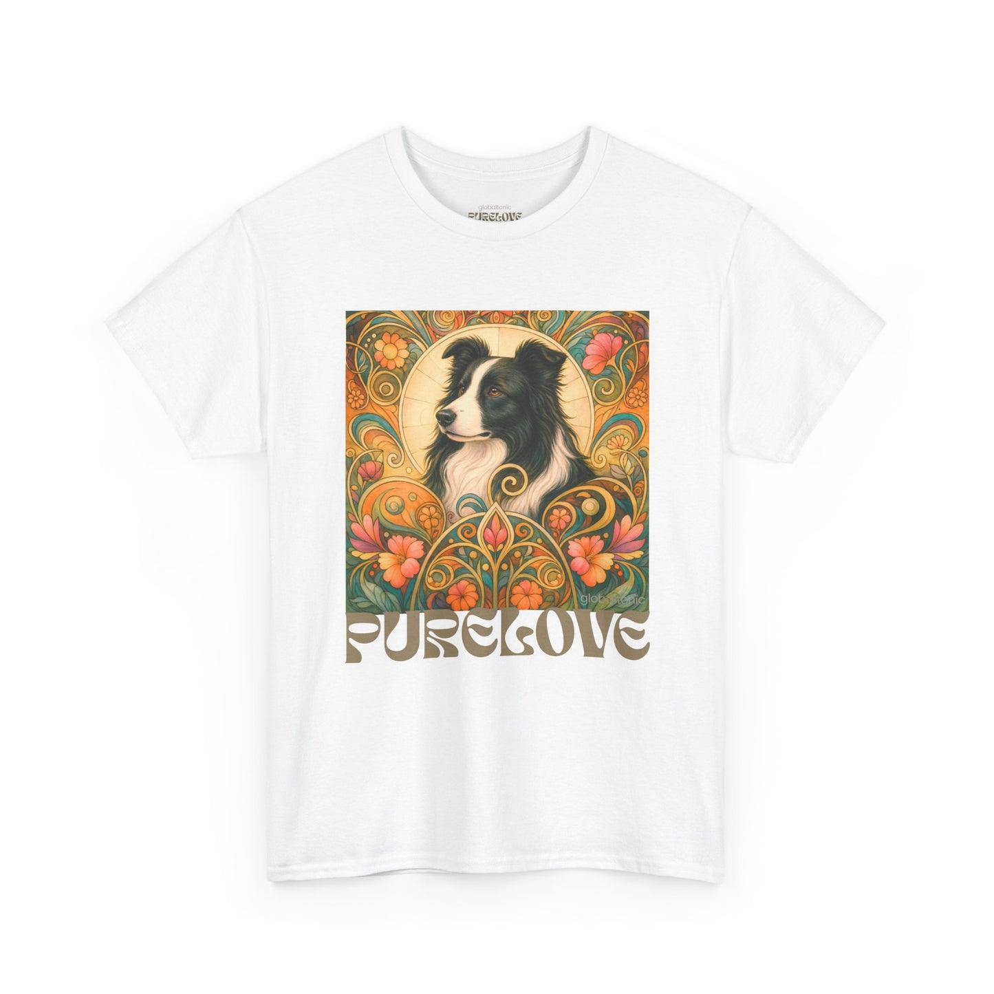 Border Collie (Black & White) Vintage Graphic T-Shirt – Unisex Cotton Tee for Dog Lovers