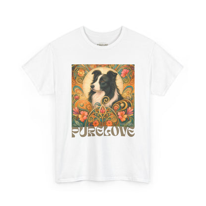 Border Collie (Black & White) Vintage Graphic T-Shirt – Unisex Cotton Tee for Dog Lovers
