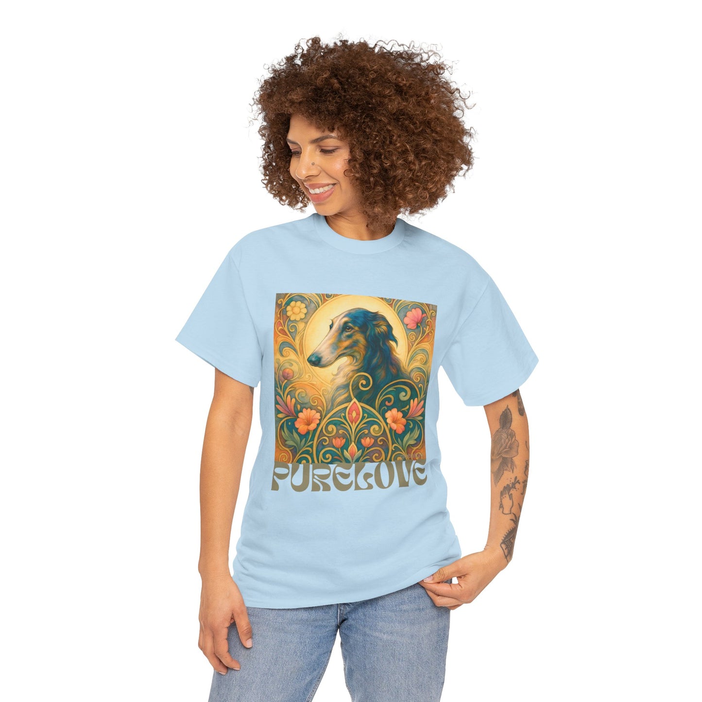 Borzoi Vintage Graphic T-Shirt – Unisex Cotton Tee for Dog Lovers