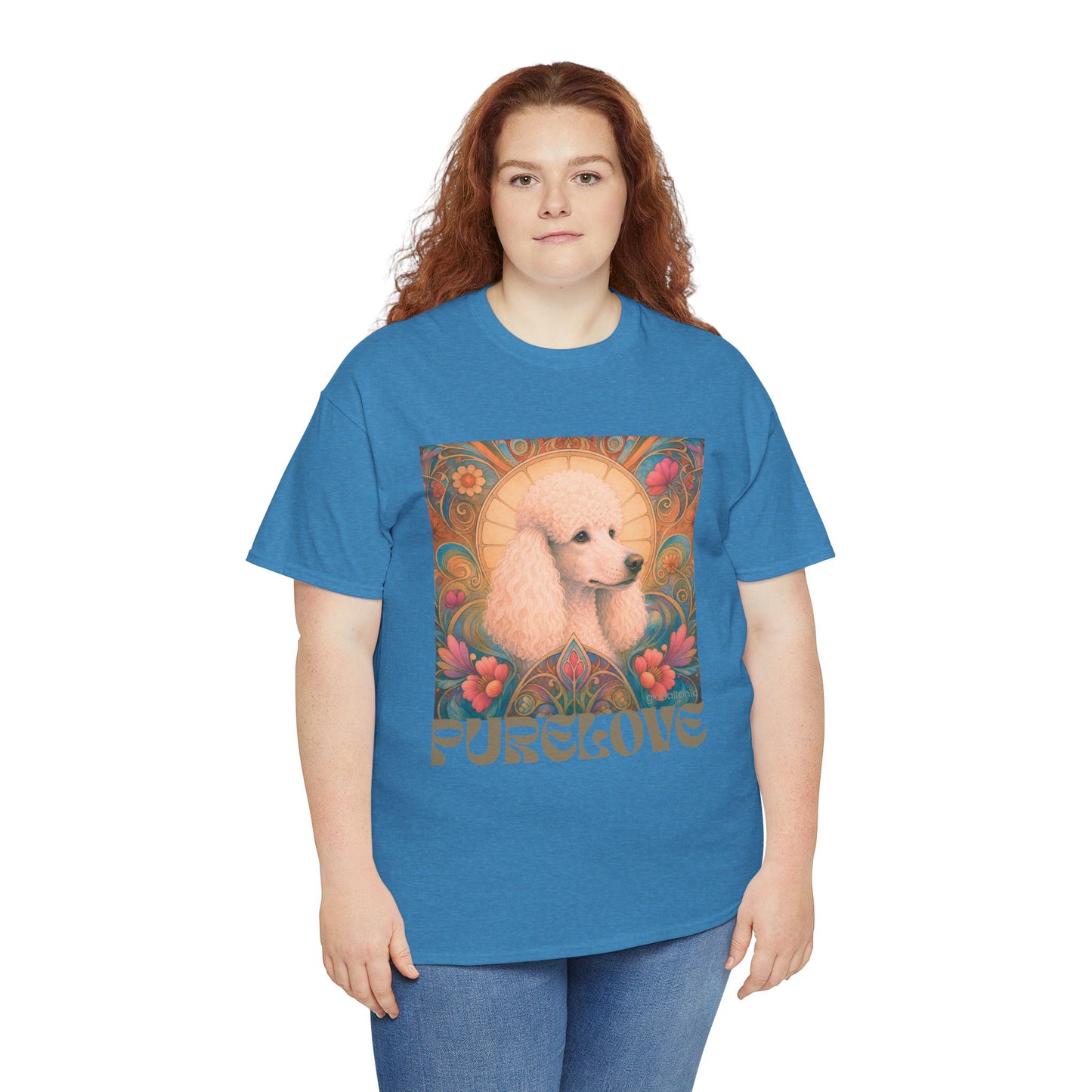 White Poodle Vintage Graphic T-Shirt – Unisex Cotton Tee for Dog Lovers