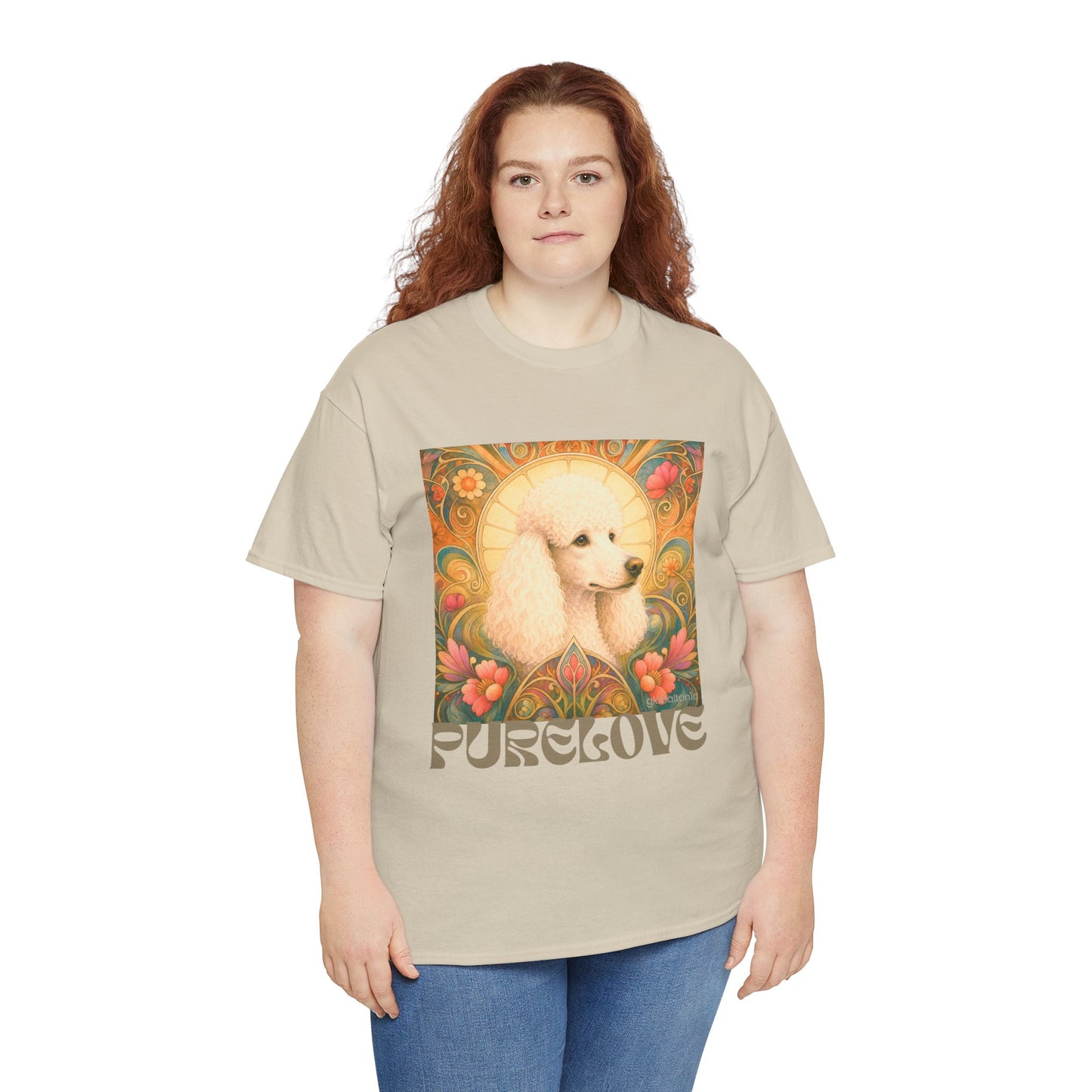 White Poodle Vintage Graphic T-Shirt – Unisex Cotton Tee for Dog Lovers