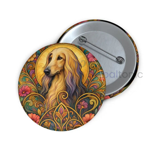 Afghan Dog Pin Button - Vintage Design Gift for Dog Lovers & Pet Owners 2.25’’ Accessories
