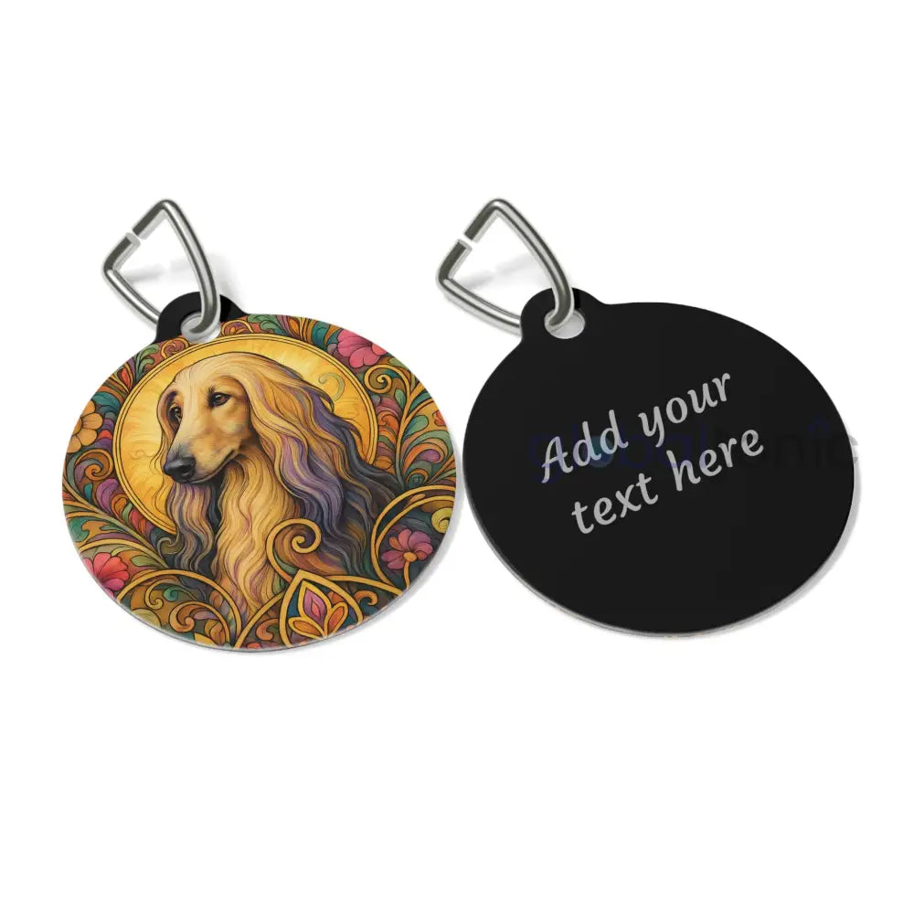 Afghan Dog Tag Vintage Design Gift for Dog Lovers 1’’ Pets