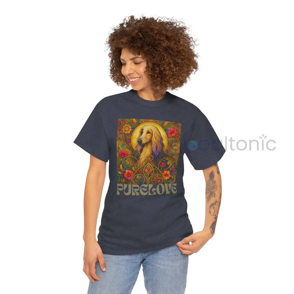 Afghan Vintage Graphic T-Shirt – Unisex Cotton Tee for Dog Lovers T-Shirt