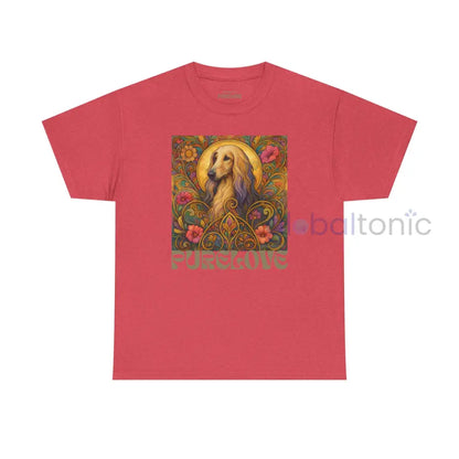 Afghan Vintage Graphic T-Shirt – Unisex Cotton Tee for Dog Lovers Heather Red / S T-Shirt