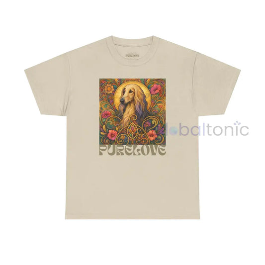 Afghan Vintage Graphic T-Shirt – Unisex Cotton Tee for Dog Lovers Sand / S T-Shirt