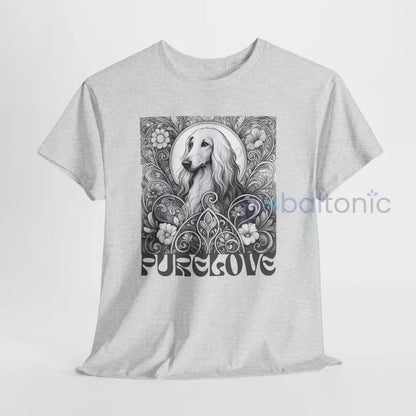 Afghan Vintage Unisex Cotton Tee for Dog Lovers (Black & White) T-Shirt