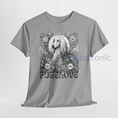 Afghan Vintage Unisex Cotton Tee for Dog Lovers (Black & White) T-Shirt