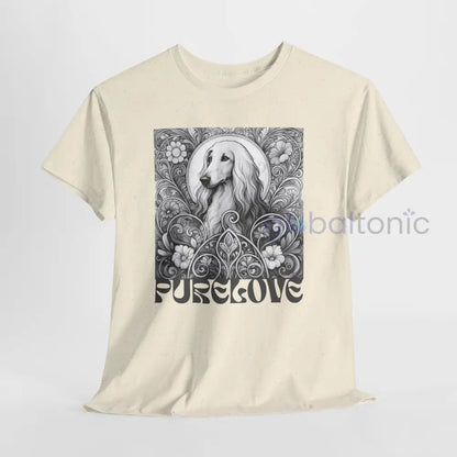 Afghan Vintage Unisex Cotton Tee for Dog Lovers (Black & White) T-Shirt
