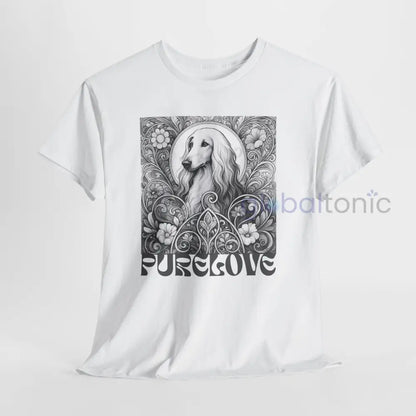 Afghan Vintage Unisex Cotton Tee for Dog Lovers (Black & White) T-Shirt