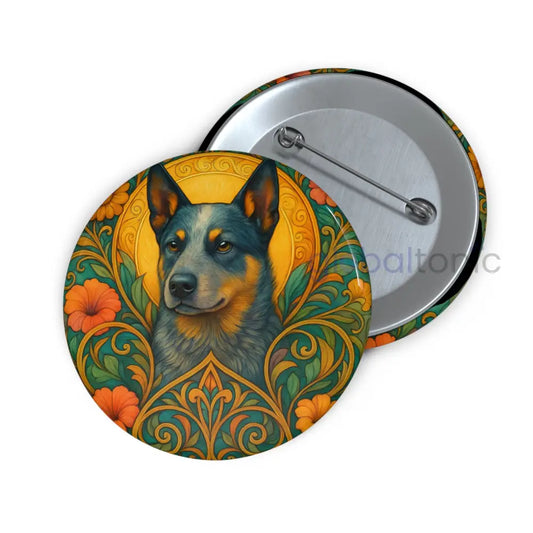 Australian Blue Heeler Dog Pin Button - Vintage Design Gift for Dog Lovers & Pet Owners 2.25’’ Accessories