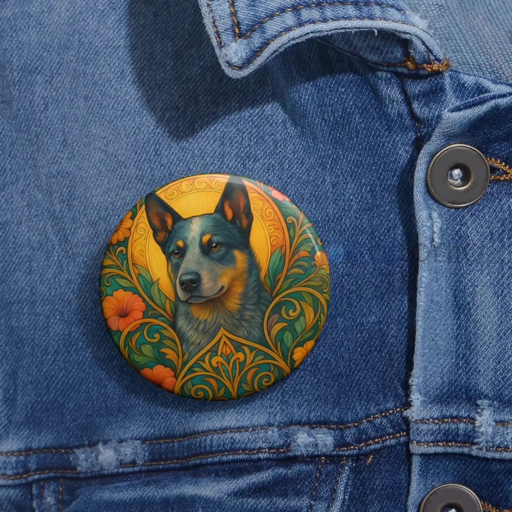 Australian Blue Heeler Dog Pin Button - Vintage Design Gift for Dog Lovers & Pet Owners Accessories