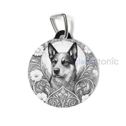 Australian Blue Heeler Dog Tag (Black & White) - Vintage Design Gift for Dog Lovers & Pet Owners 1’’ Pets