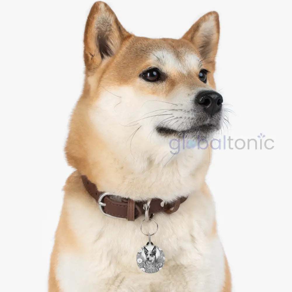 Australian Blue Heeler Dog Tag (Black & White) - Vintage Design Gift for Dog Lovers & Pet Owners 1’’ Pets