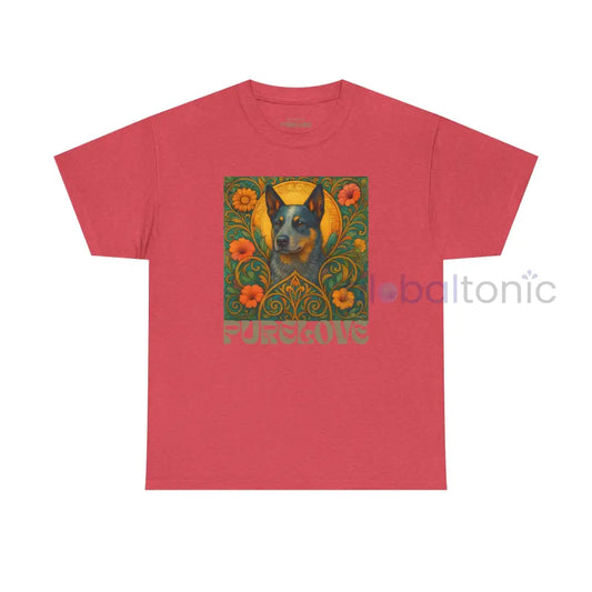 Australian Blue Heeler Vintage Graphic T-Shirt – Unisex Cotton Tee for Dog Lovers Heather Red / S T-Shirt