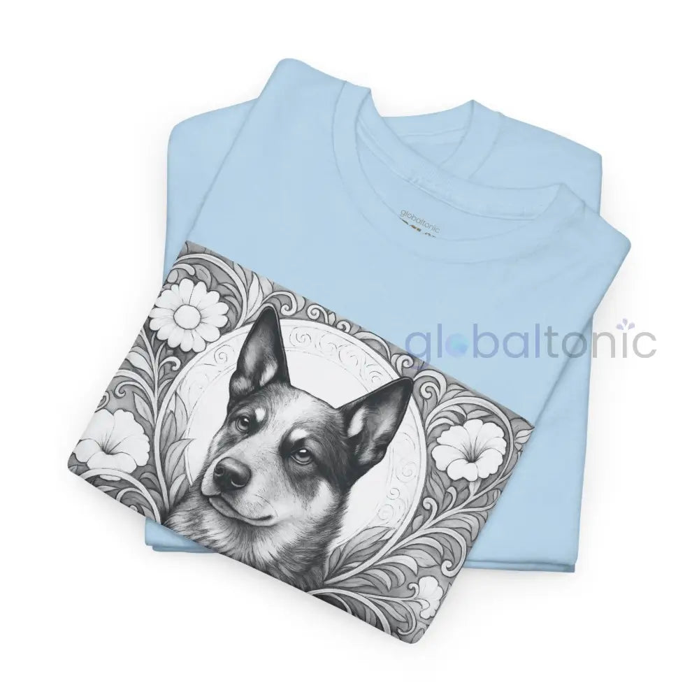 Australian Blue Heeler Vintage Unisex Cotton Tee for Dog Lovers (Black & White) T-Shirt