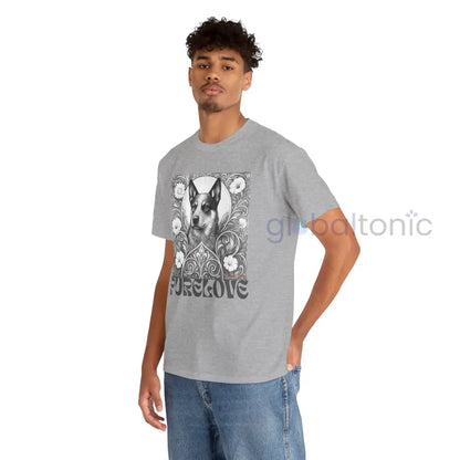 Australian Blue Heeler Vintage Unisex Cotton Tee for Dog Lovers (Black & White) T-Shirt
