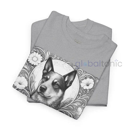 Australian Blue Heeler Vintage Unisex Cotton Tee for Dog Lovers (Black & White) T-Shirt