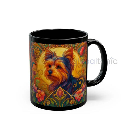 Australian Terrier Dog Lover Black Mug – Vintage Pet Themed Cup for Gifts & Home Decor 11oz Mug