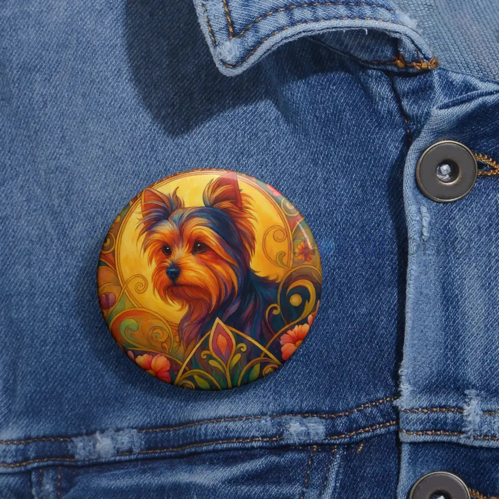 Australian Terrier Dog Pin Button - Vintage Design Gift for Dog Lovers & Pet Owners Accessories