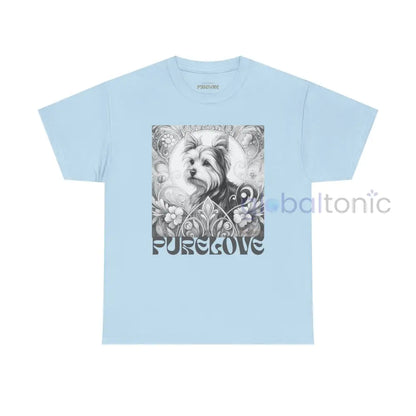 Australian Terrier Vintage Unisex Cotton Tee for Dog Lovers (Black & White) Light Blue / S T-Shirt