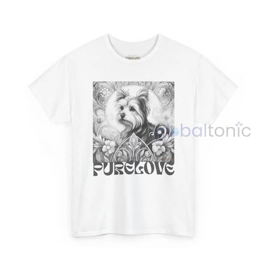 Australian Terrier Vintage Unisex Cotton Tee for Dog Lovers (Black & White) White / S T-Shirt