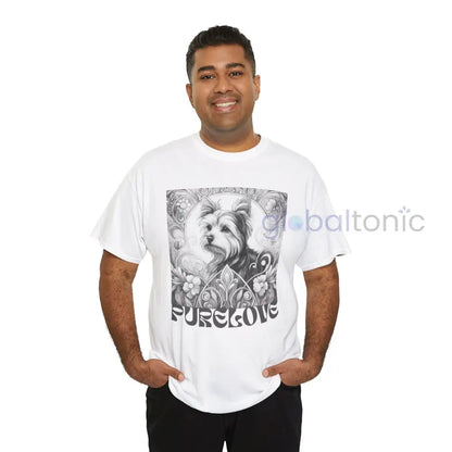 Australian Terrier Vintage Unisex Cotton Tee for Dog Lovers (Black & White) T-Shirt